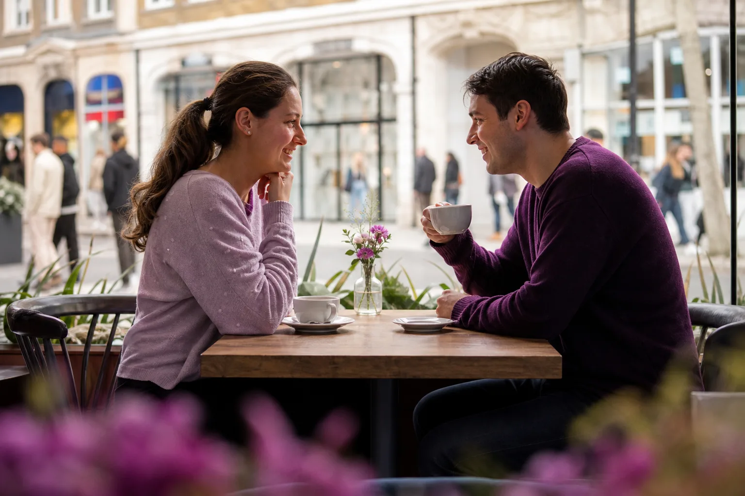 Catholic singles talking over coffee in Yorkshire